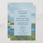 La Faire-part de mariage Balnéaire Peinte (Devant / Derrière)