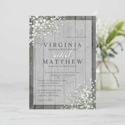 LA FAIRE-PART DE MARIAGE DE BÉBÉ RUSTIQUE (Debout devant)