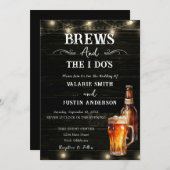 La Faire-part de mariage Décontractée de Brews et  (Devant / Derrière)