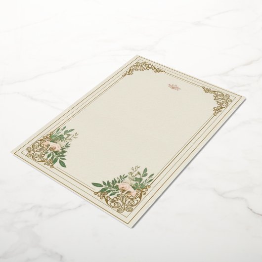 La Faire-part de mariage fleurie ornementale (Rotation)