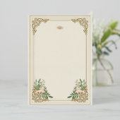La Faire-part de mariage fleurie ornementale (Debout devant)