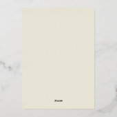 La Faire-part de mariage fleurie ornementale (Verso)