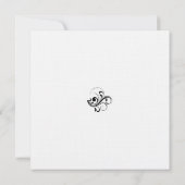 La Faire-part de mariage florissante noire et blan (Dos)