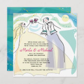 La faire-part de mariage juive du vin (Devant / Derrière)