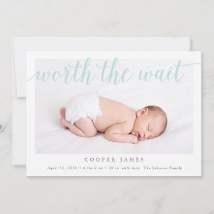 La Faire-part de naissance des photos d'attente va