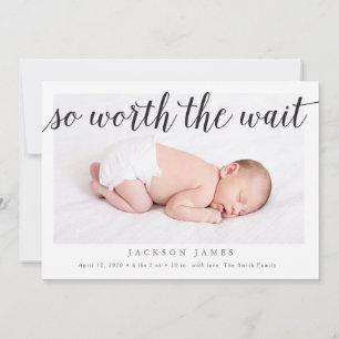 La Faire-part de naissance des photos d'attente va