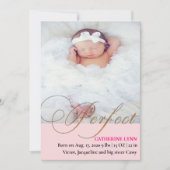 La Faire-part de naissance parfaite de la petite f (Devant)