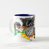 La famille des bergers australiens Nap Mug (Devant gauche)