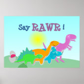 La Famille Dinosaure Dit Rawr ! Affiche (Devant)