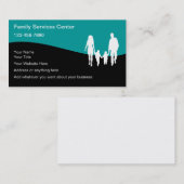 La famille entretient des cartes de visite (Devant / Derrière)