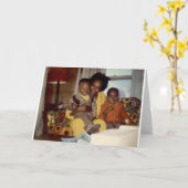 LA FAMILLE EST CARTE DE VOEUX DE RIRE (Fleur jaune)