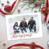 La famille est tout Carte de vacances photo modern