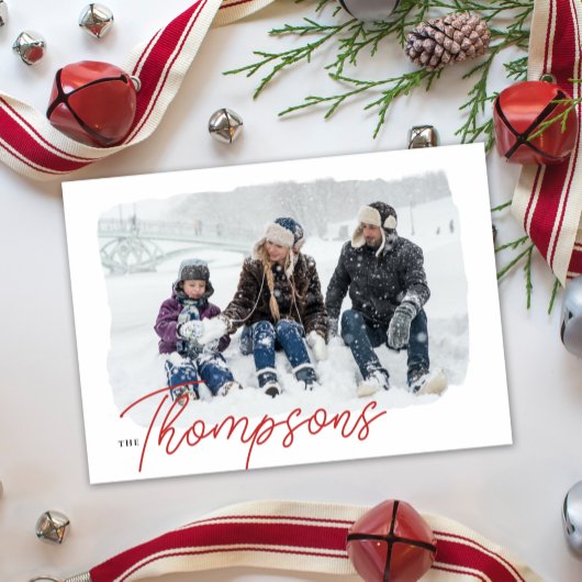 La famille est tout Carte de vacances photo modern