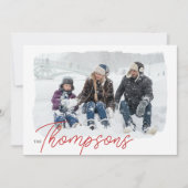 La famille est tout Carte de vacances photo modern (Devant)