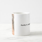 La famille est tout, mug à café avec chaton (Centre)