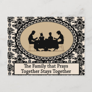 La famille qui prie ensemble Carte postale