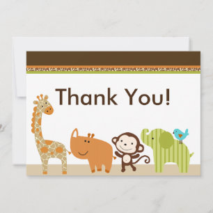 La faune La Carte de remerciements de la jungle