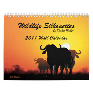 La faune silhouette le calendrier mural 2011