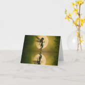 La fée reflètent la carte de note de Siluetts (Fleur jaune)