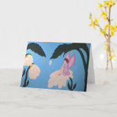 La fée souhaite la carte horizontale (Fleur jaune)