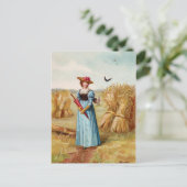 La femme dans le champ de blé Carte postale (Debout devant)