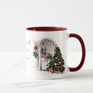 La fenêtre de Noël allume la tasse de photo