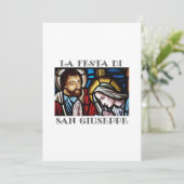 La Festa de San Guiseppe St. Joseph Carte de voeux (Debout devant)