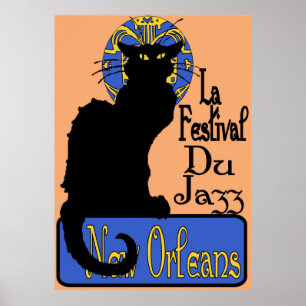 La Festival Du Jazz, Chat Noir Poster
