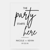 La fête commence ici Mariage Bienvenue Frosted (Recto)