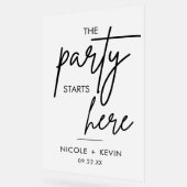 La fête commence ici Mariage Bienvenue Frosted (Angle)