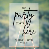 La fête commence ici Mariage Bienvenue Frosted (Neutre)