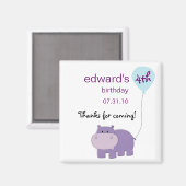 La Fête de l'Hippo Magnet favorise (Recto/Verso)