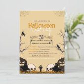 La Fête D'Halloween Des Adultes Une Invitation Pas (Debout devant)