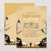 La Fête D'Halloween Des Adultes Une Invitation Pas (Devant / Derrière)
