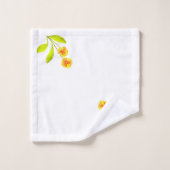 "La fête du Pansy" sur un ensemble de serviettes d (Gant de toilette)