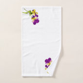 "La fête du Pansy" sur un ensemble de serviettes d (Serviette à main)