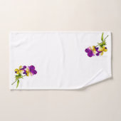 "La fête du Pansy" sur un ensemble de serviettes d (Serviette à main)