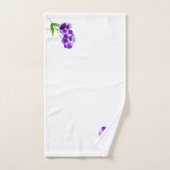 "La fête du Pansy" sur un ensemble de serviettes d (Serviette à main)