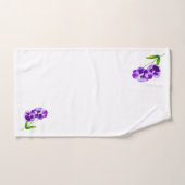 "La fête du Pansy" sur un ensemble de serviettes d (Serviette à main)