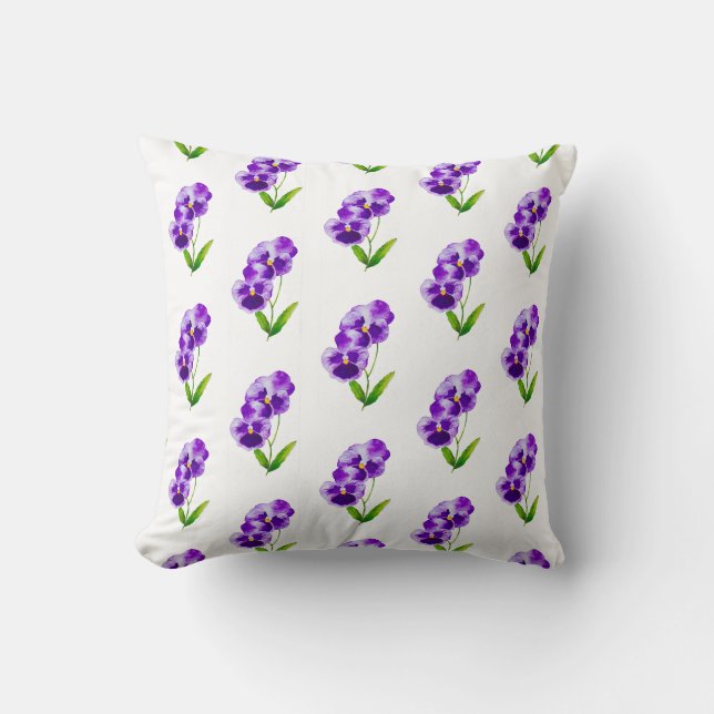 "La fête du Pansy" sur un oreiller à lancer (III) (Recto)