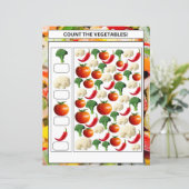 La feuille de calcul mathématique compte les légum (Debout devant)