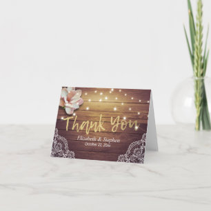 La ficelle florale de Merci de mariage allume la