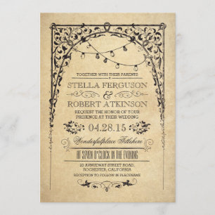 la ficelle vintage allume des invitations de