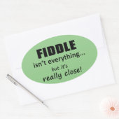 La Fiddle n'est pas tout Oval Sticker (Enveloppe)
