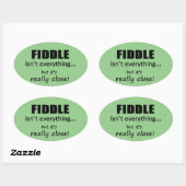 La Fiddle n'est pas tout Oval Sticker (Feuille)