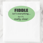 La Fiddle n'est pas tout Oval Sticker (Sac)