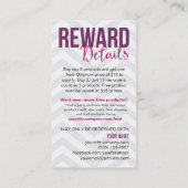 La fidélité de client récompense des cartes de (Dos)