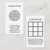 la fidélité de logo récompense la carte (Devant / Derrière)