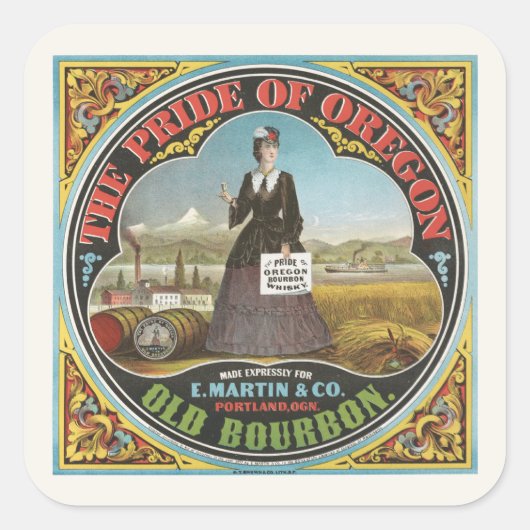 La Fierté de l'Oregon, Ancienne Étiquette de Bourb (Devant)