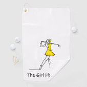 La fille a la voiture, serviette de golf (En situation)